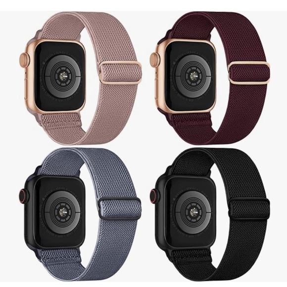 🦄3 for $10🦄 Apple Watch Bands Set - Rose Gold, Burgundy, Blue/gray, Black - Picture 1 of 3